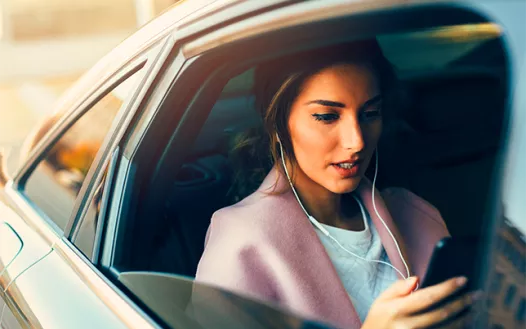 Woman in car